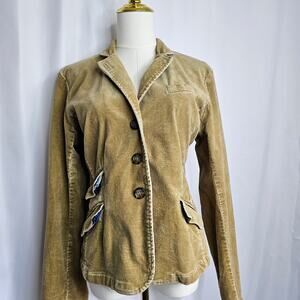 VTG American Eagle XL Corduroy  90s Y2K Button Lapels Blazer